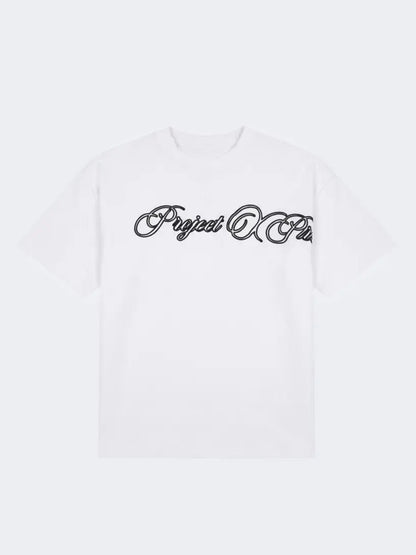 Project X Paris Caligraphy, t-shirt maniche corte da uomo bianca