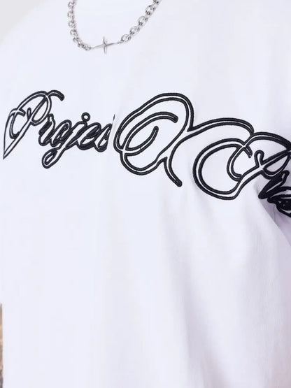 Project X Paris Caligraphy, t-shirt maniche corte da uomo bianca