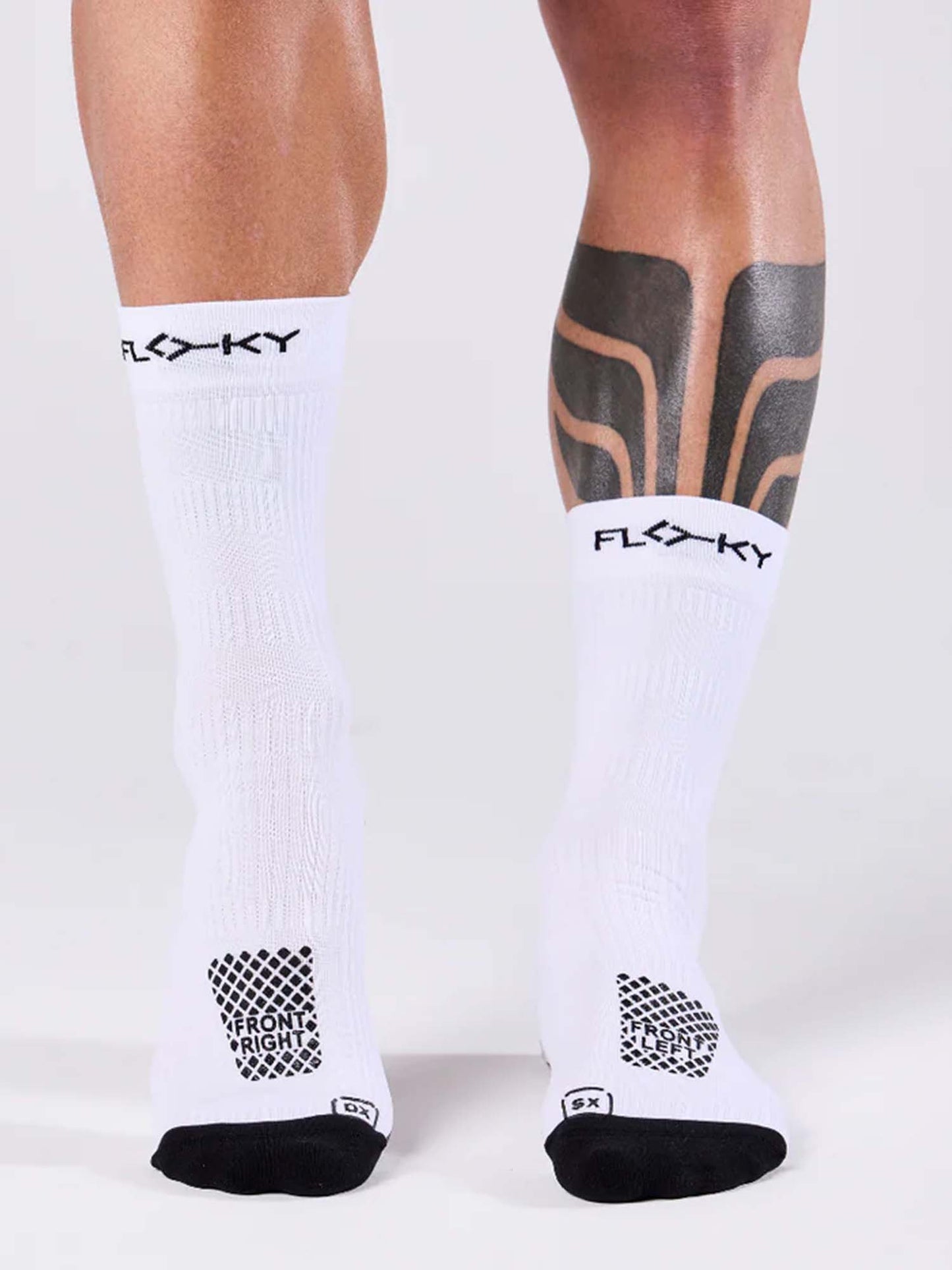Calzini Run Up Medium Floky unisex adulti bianchi per sport e tempo libero