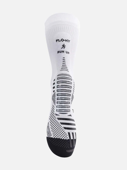 Calzini Run Up Medium Floky unisex adulti bianchi per sport e tempo libero