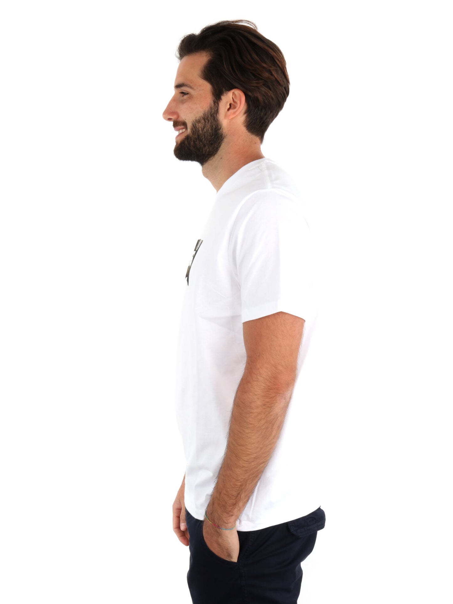 T-SHIRT VINTAGE LOGO GOMMATO LEVI'S UOMO BIANCO