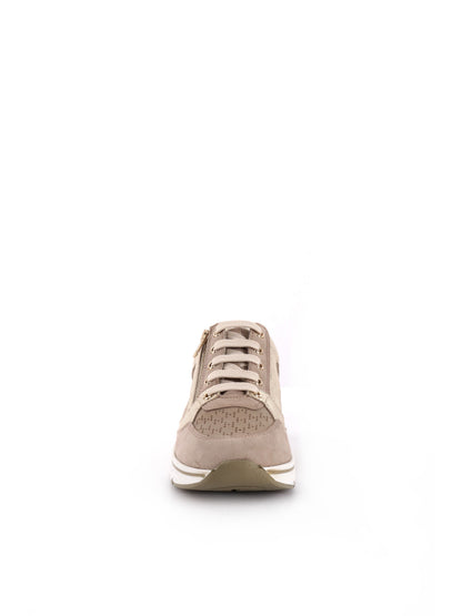 SNEAKERS CON ZIP GLAM SHOELAB DONNA BEIGE