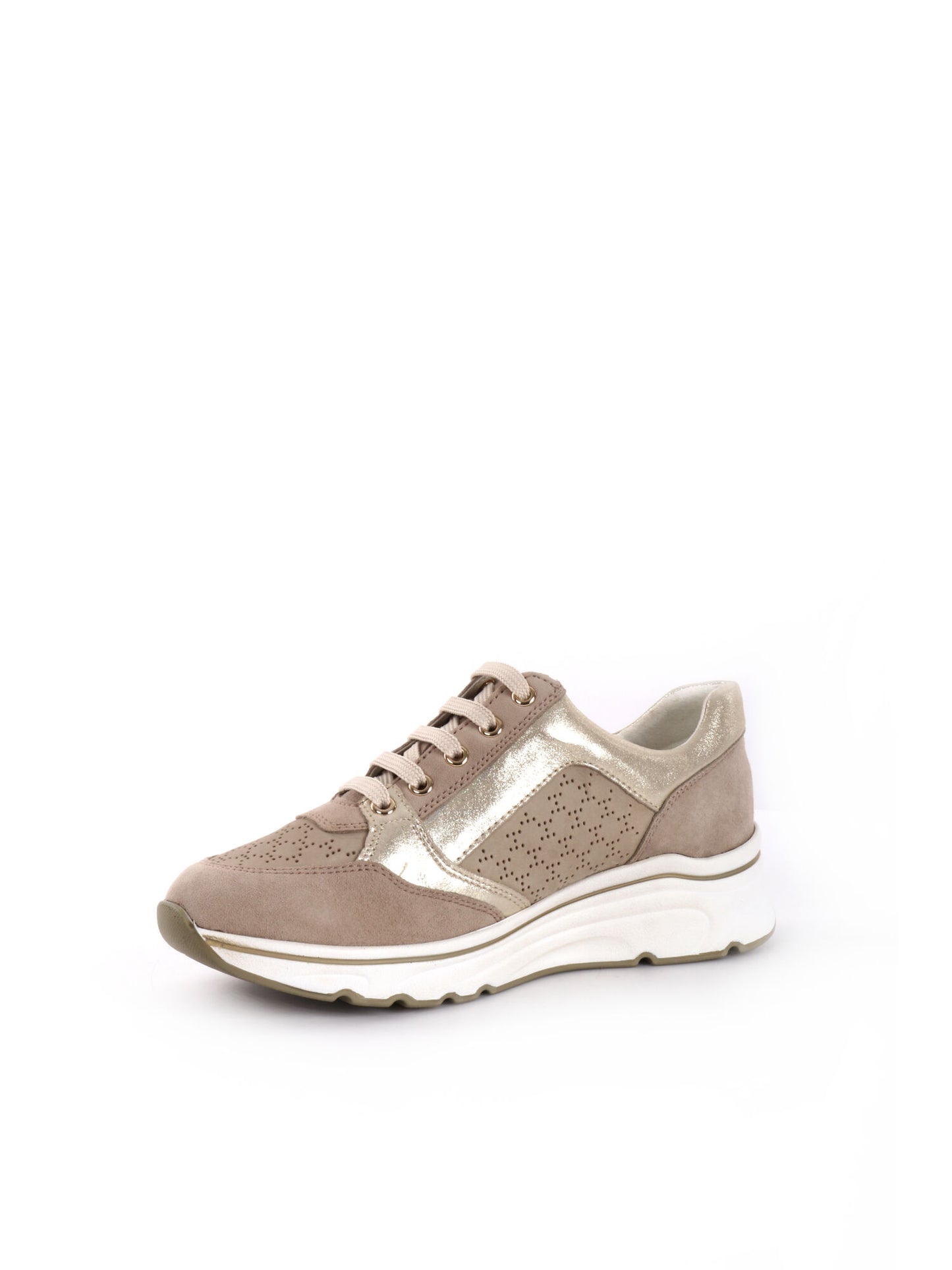 SNEAKERS CON ZIP GLAM SHOELAB DONNA BEIGE