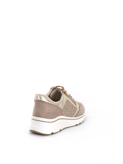 SNEAKERS CON ZIP GLAM SHOELAB DONNA BEIGE