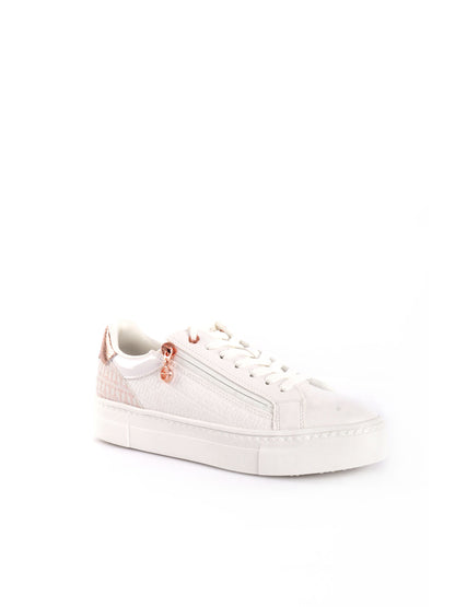 SNEAKERS PLATFORM CON ZIP TAMARIS DONNA BIANCO ROSA