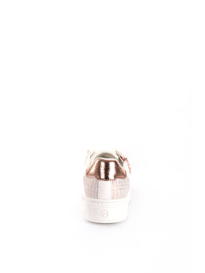 SNEAKERS PLATFORM CON ZIP TAMARIS DONNA BIANCO ROSA