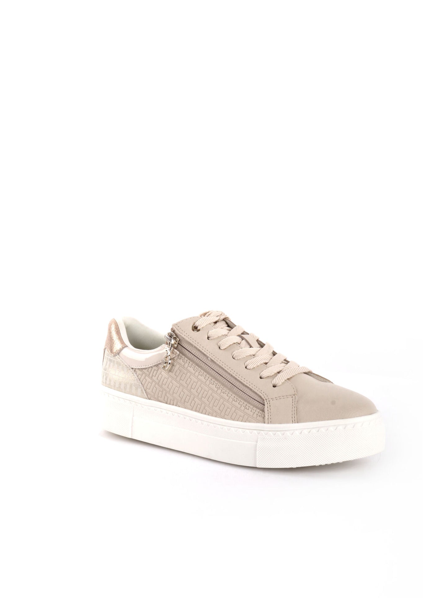 SNEAKERS PLATFORM CON ZIP TAMARIS DONNA AVORIO