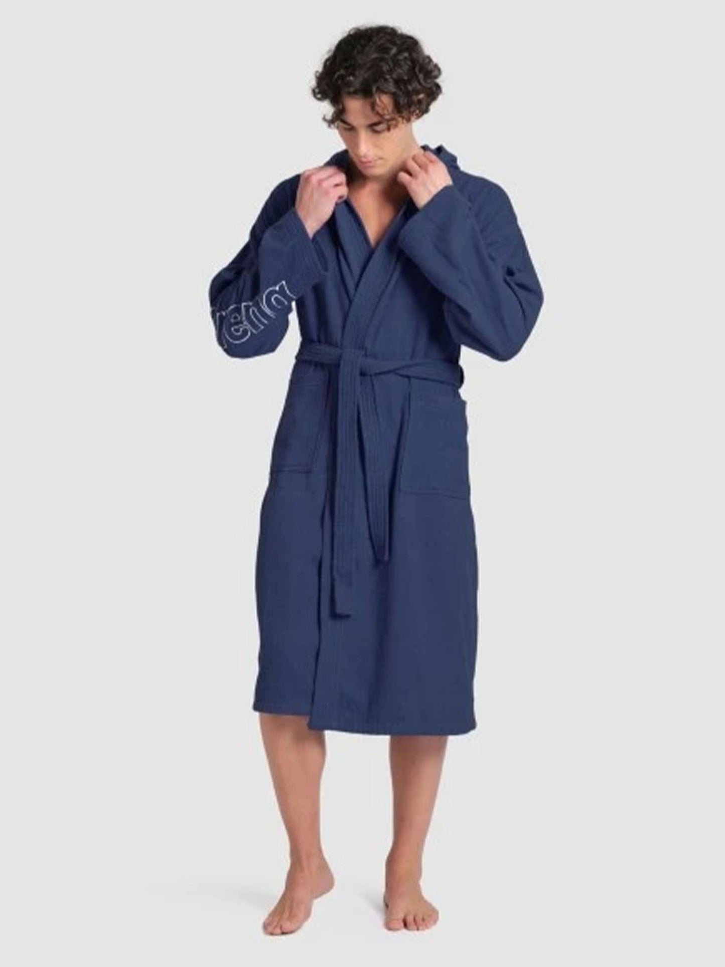 Accappatoio donna Arena Zeppelin Light blu per uso sportivo
