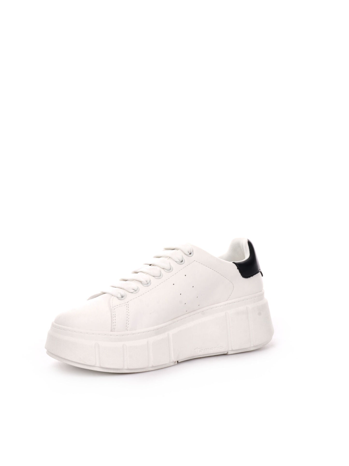 SNEAKERS CON PLATEAU TAMARIS DONNA BIANCO-NERO