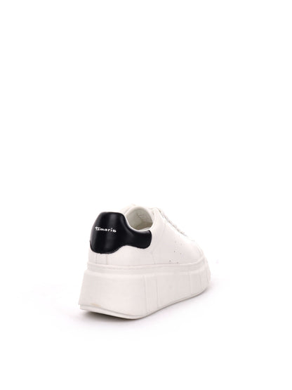 SNEAKERS CON PLATEAU TAMARIS DONNA BIANCO-NERO