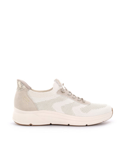 Jana sneakers beige donna con suola rimovibile e vestibilità ampia