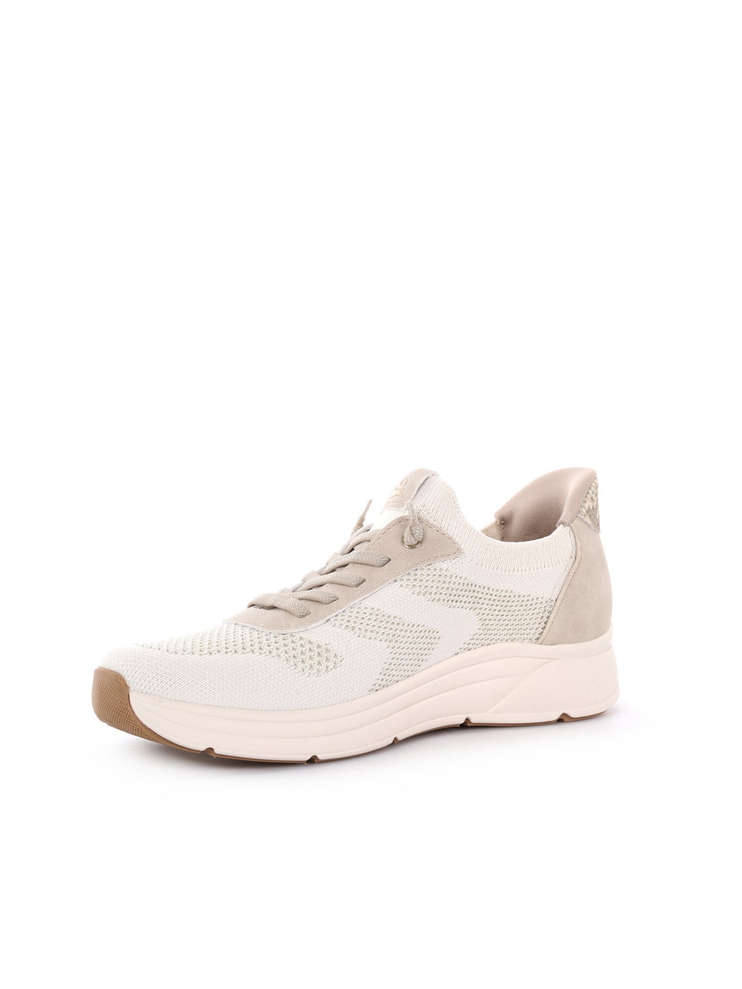 Jana sneakers beige donna con suola rimovibile e vestibilità ampia