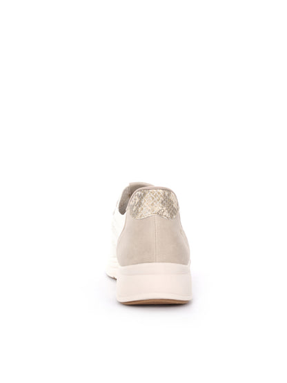 Jana sneakers beige donna con suola rimovibile e vestibilità ampia