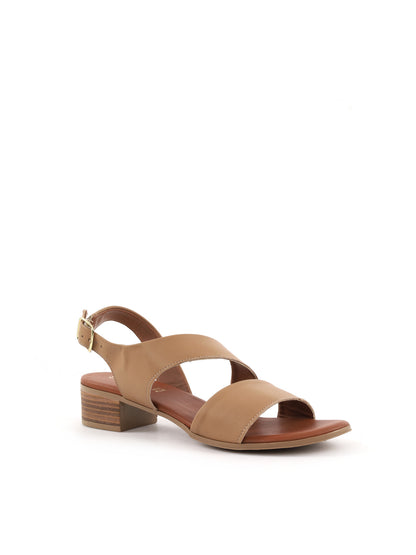 Shoelab sandali donna nocciola per la primavera-estate