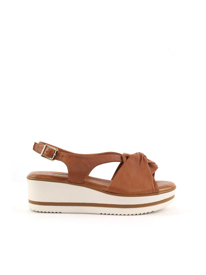Sandali donna Shoelab in pelle cuoio marrone