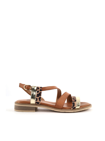 Sandali donna Shoelab modello Delia in cuoio marrone