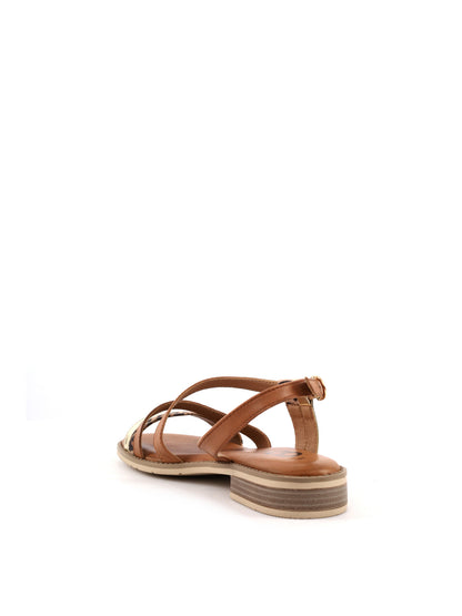 Sandali donna Shoelab modello Delia in cuoio marrone