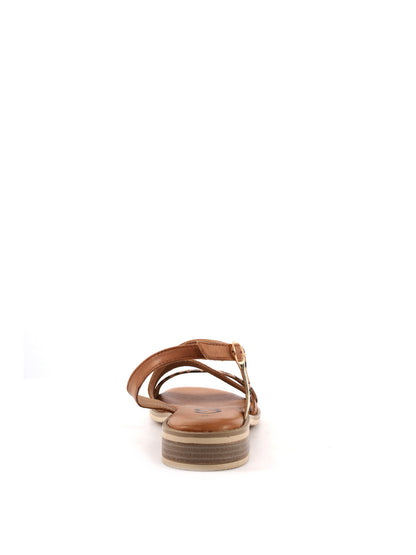 Sandali donna Shoelab modello Delia in cuoio marrone