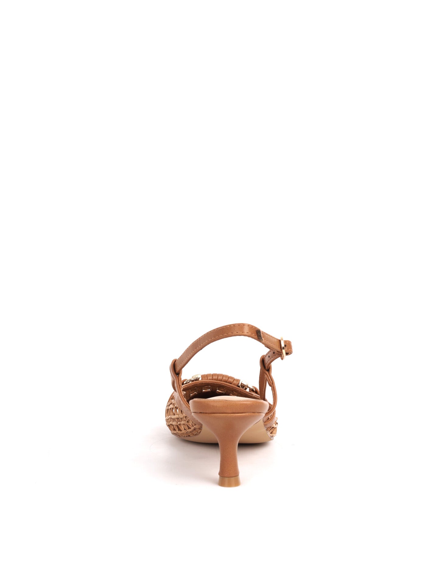 Clyo' Chanel, décolleté donna slingback tan intrecciata elegante