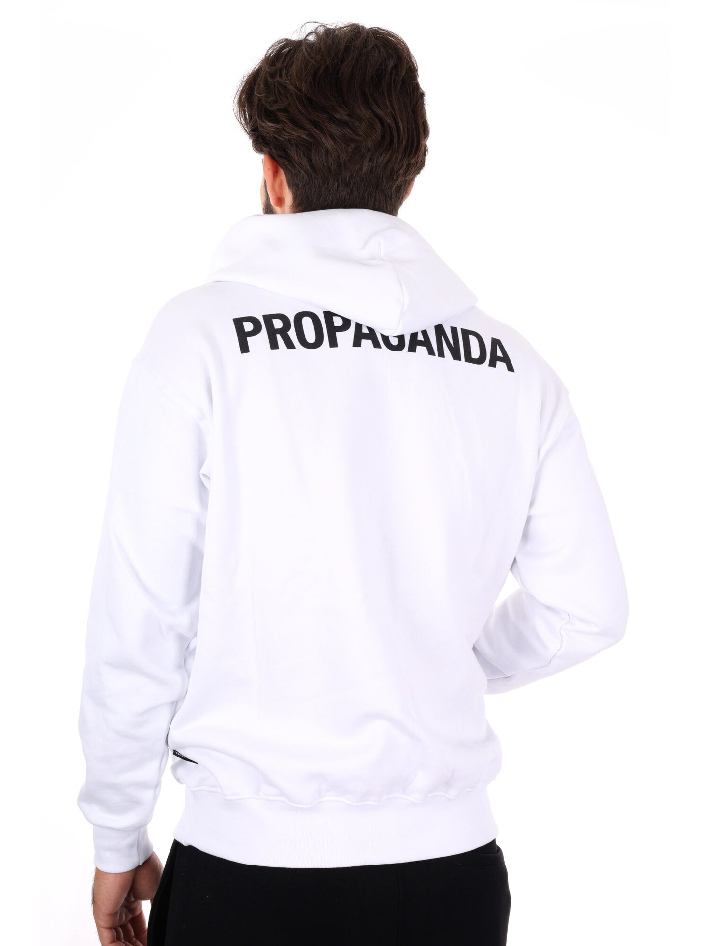 FELPA CON LOGO PROPAGANDA DA UOMO BIANCO NERO