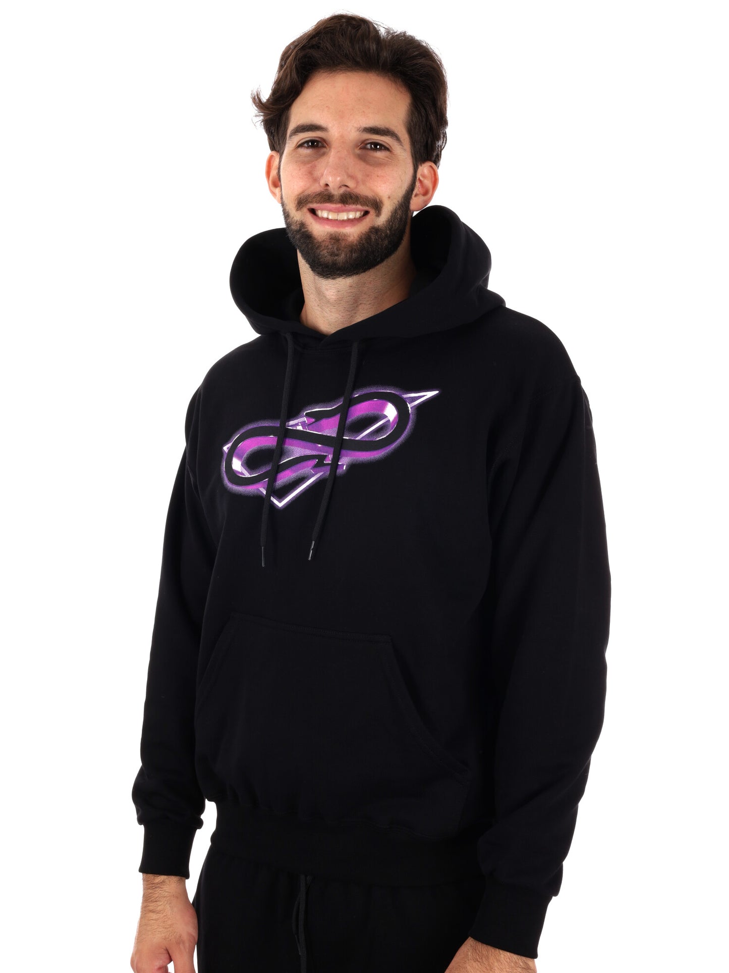 FELPA CON LOGO PROPAGANDA DA UOMO NERO VIOLA