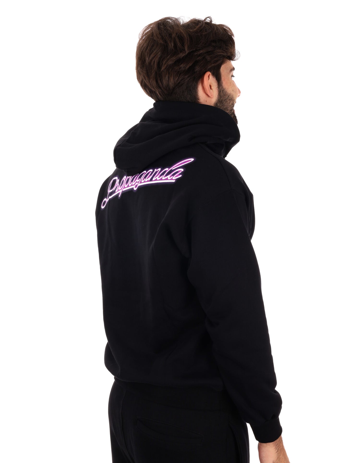 FELPA CON LOGO PROPAGANDA DA UOMO NERO VIOLA