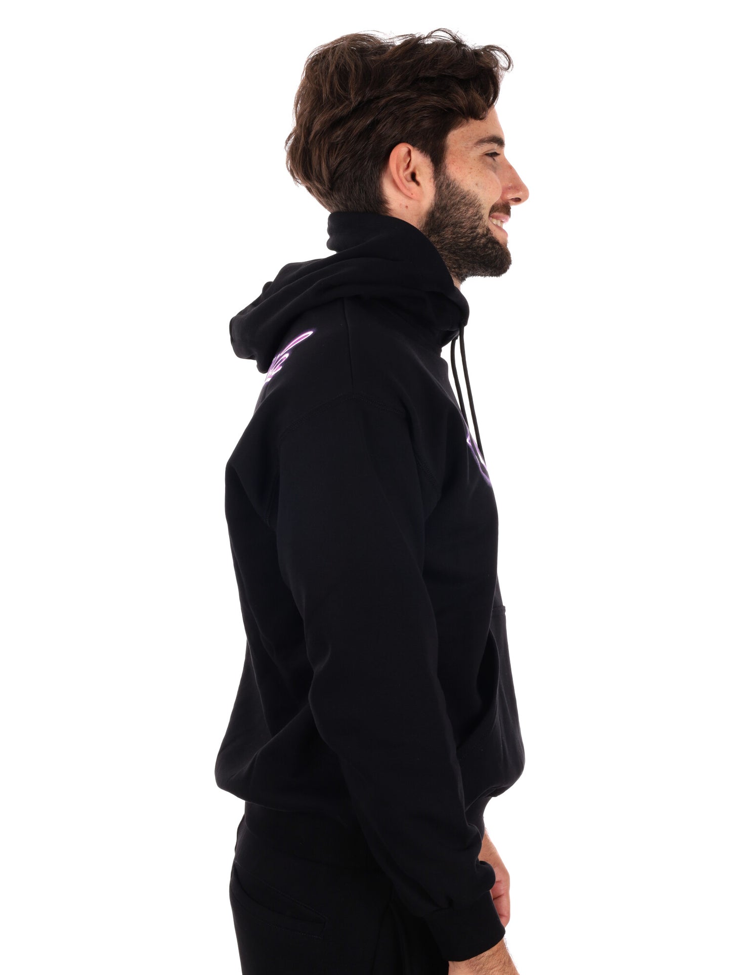 FELPA CON LOGO PROPAGANDA DA UOMO NERO VIOLA