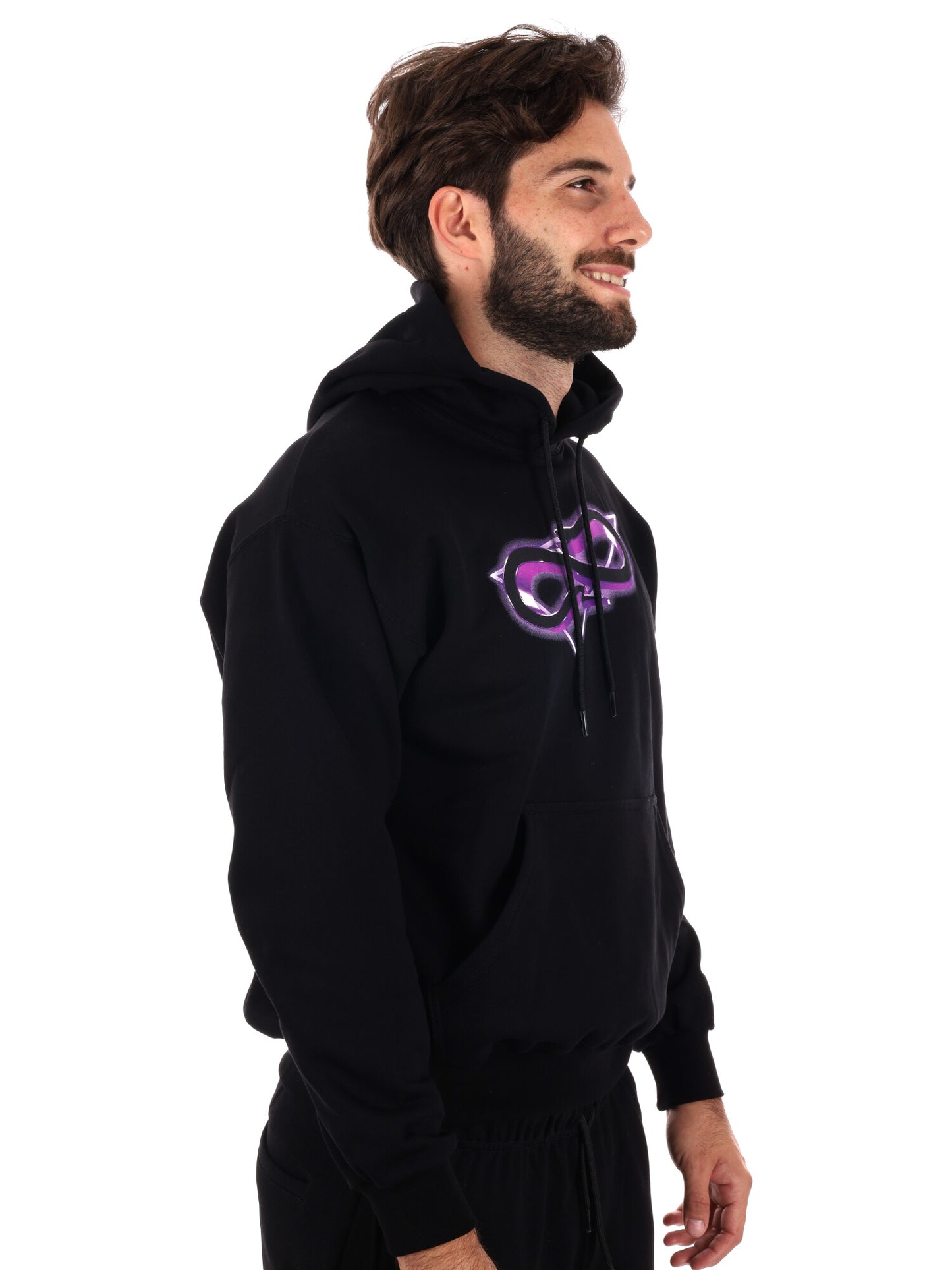 FELPA CON LOGO PROPAGANDA DA UOMO NERO VIOLA