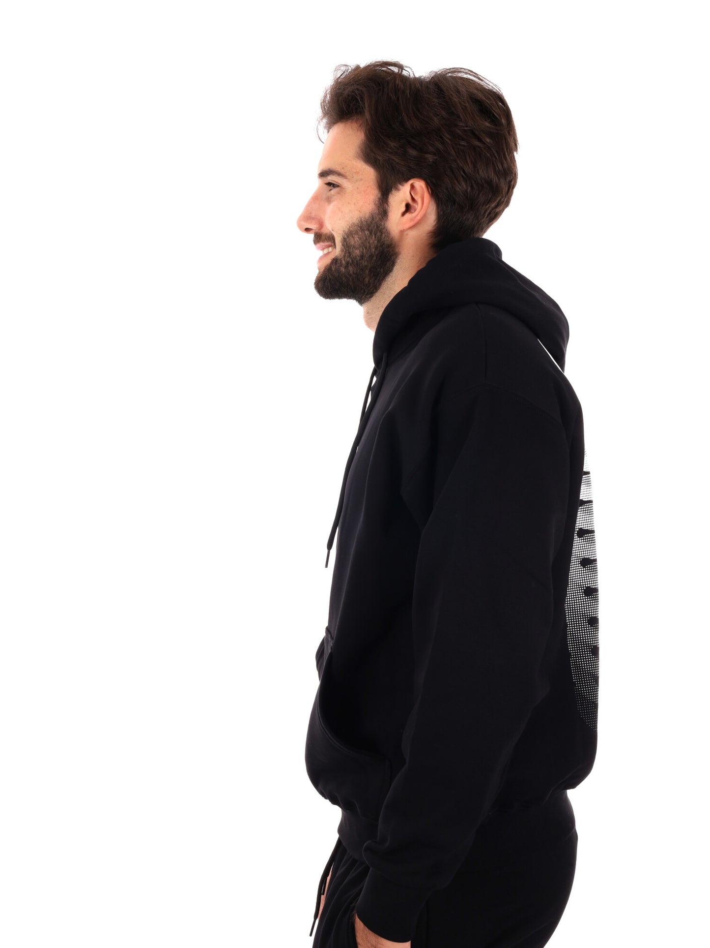 FELPA CON STAMPA E CAPPUCCIO PROPAGANDA DA UOMO NERO