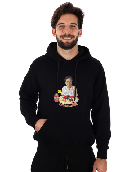FELPA CON STAMPA SAUCE PROPAGANDA DA UOMO NERO