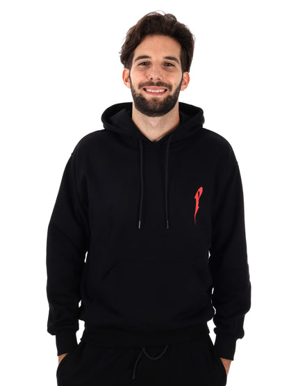 FELPA CON STAMPA JUICY PROPAGANDA DA UOMO NERO BIANCO