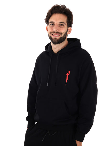 FELPA CON STAMPA JUICY PROPAGANDA DA UOMO NERO BIANCO