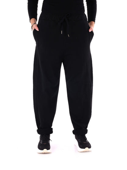 PANTALONE JOGGER AMPIO MISS LOVE DA DONNA NERO
