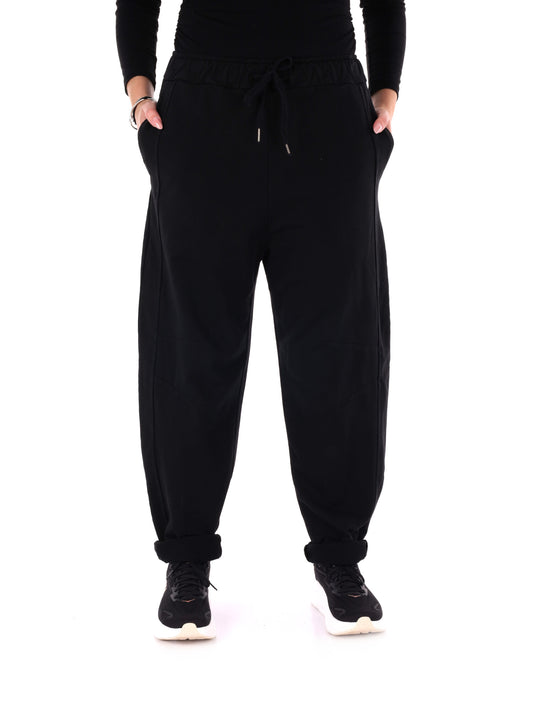 PANTALONE JOGGER AMPIO MISS LOVE DA DONNA NERO