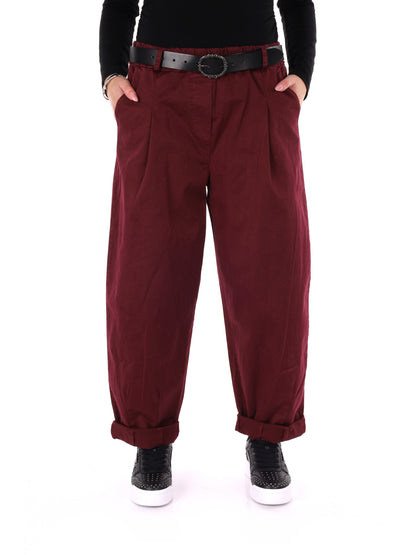 PANTALONE BALLOON MISS LOVE DA DONNA BORDEAUX