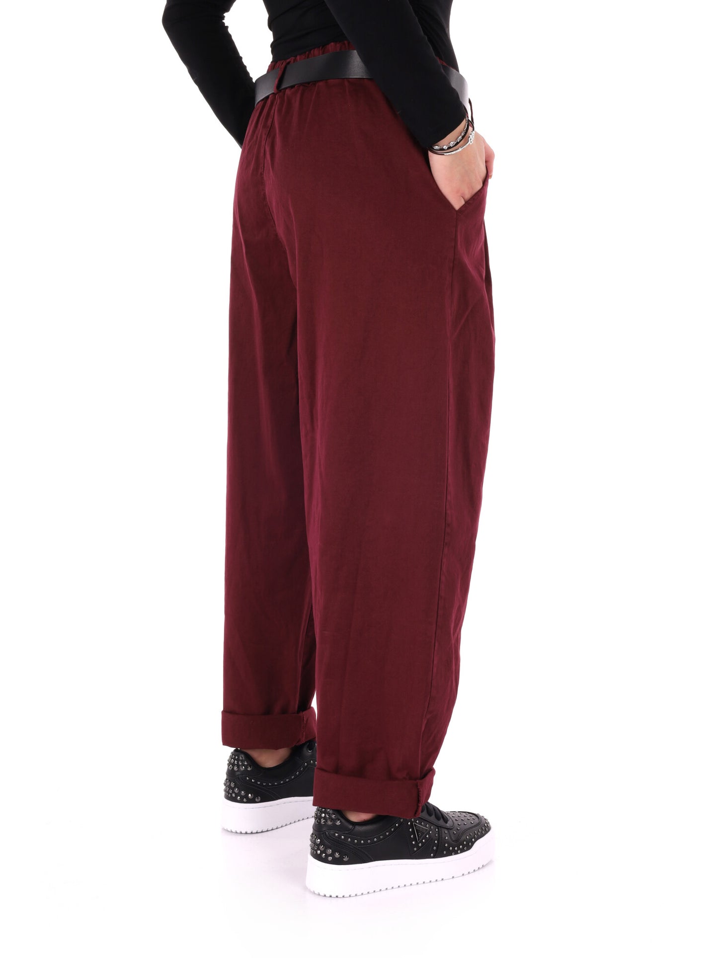 PANTALONE BALLOON MISS LOVE DA DONNA BORDEAUX