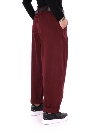 PANTALONE BALLOON MISS LOVE DA DONNA BORDEAUX