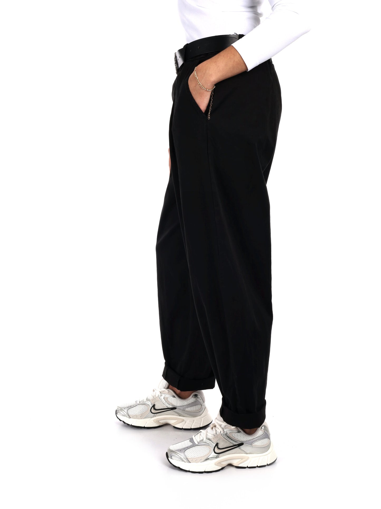 PANTALONE BALLOON MISS LOVE DA DONNA NERO