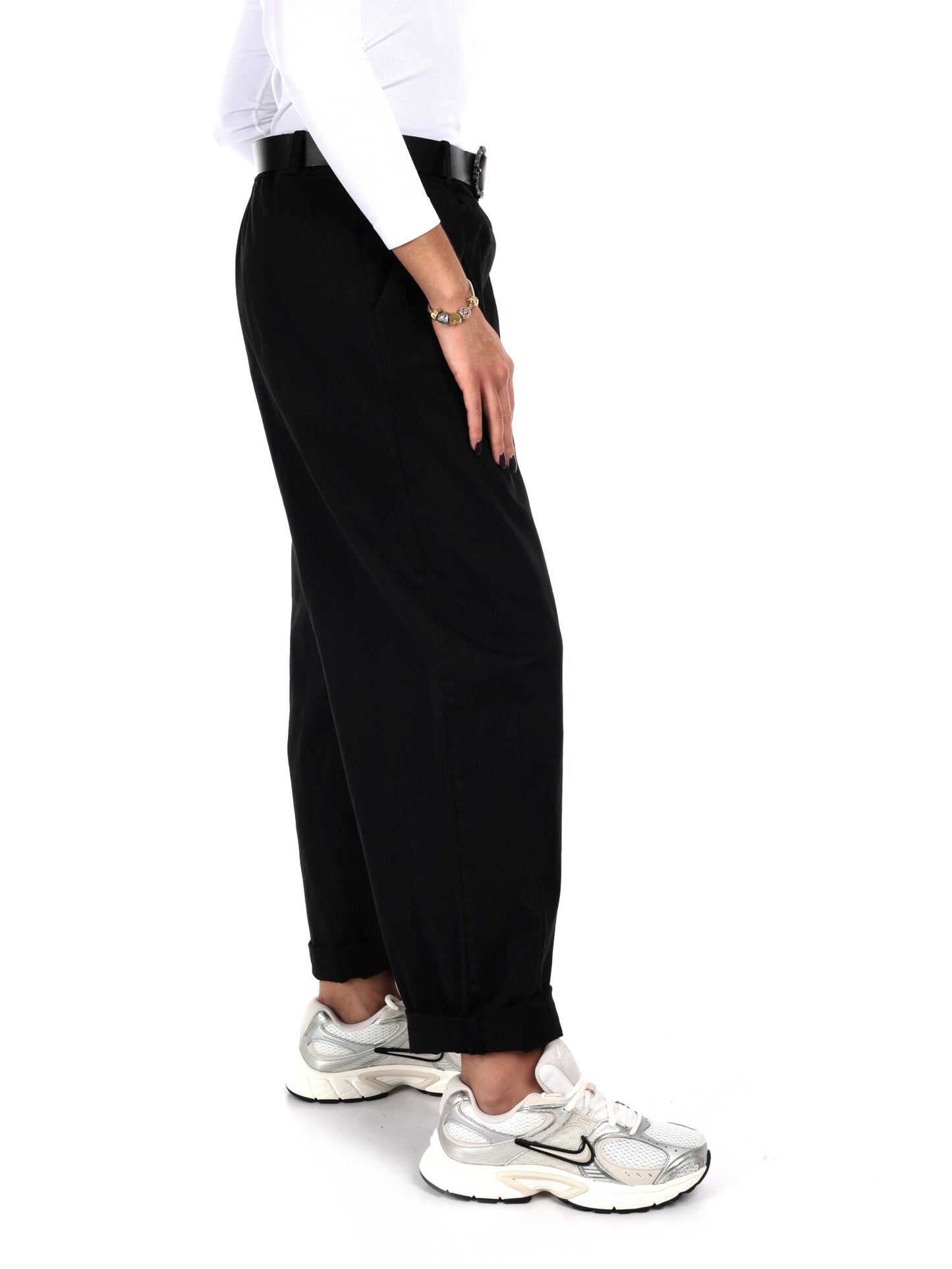 PANTALONE BALLOON MISS LOVE DA DONNA NERO
