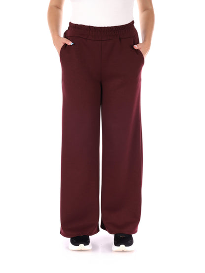 PANTALONE SPORTIVO WIDE LEG MISS LOVE DA DONNA BORDEAUX