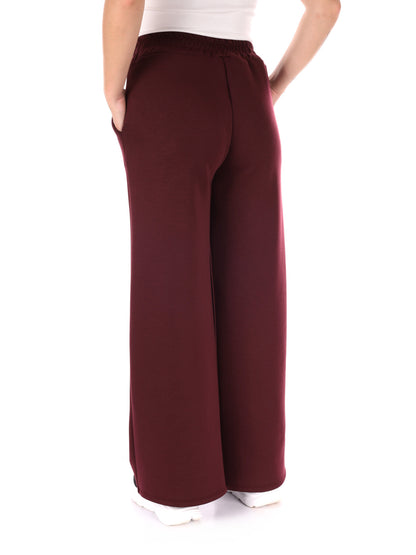 PANTALONE SPORTIVO WIDE LEG MISS LOVE DA DONNA BORDEAUX