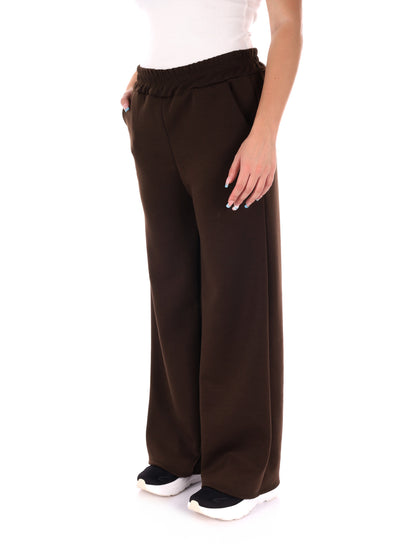 PANTALONE SPORTIVO WIDE LEG MISS LOVE DA DONNA MARRONE