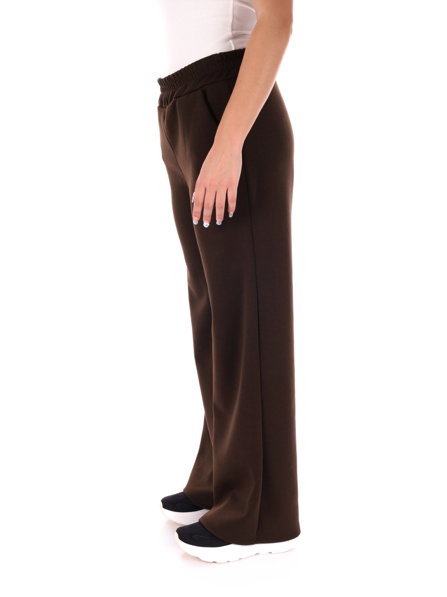 PANTALONE SPORTIVO WIDE LEG MISS LOVE DA DONNA MARRONE