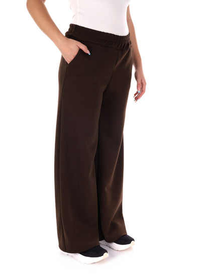 PANTALONE SPORTIVO WIDE LEG MISS LOVE DA DONNA MARRONE