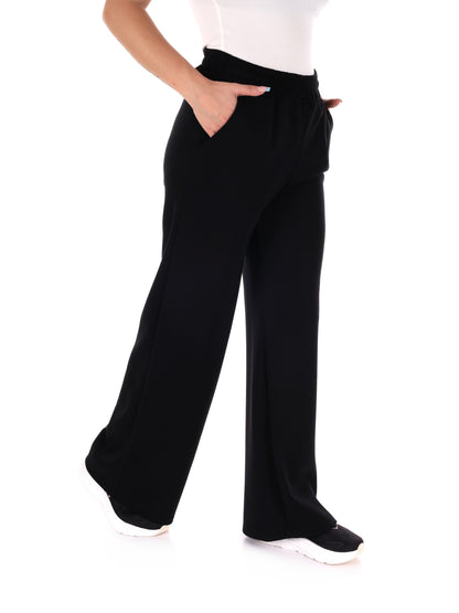 PANTALONE SPORTIVO WIDE LEG MISS LOVE DA DONNA NERO