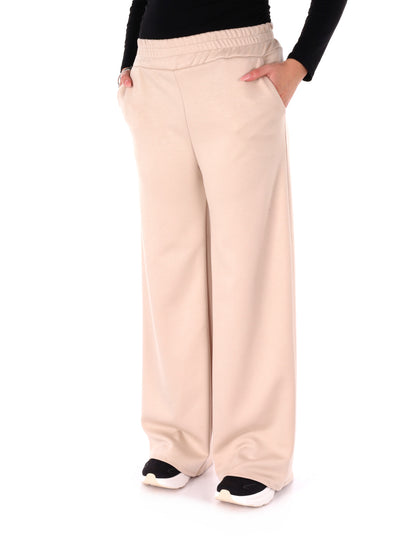 PANTALONE SPORTIVO WIDE LEG MISS LOVE DA DONNA PANNA