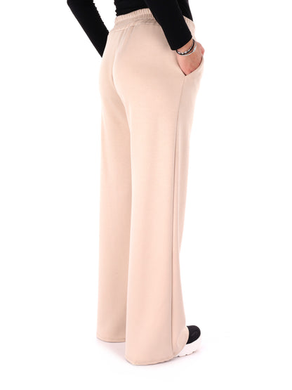 PANTALONE SPORTIVO WIDE LEG MISS LOVE DA DONNA PANNA