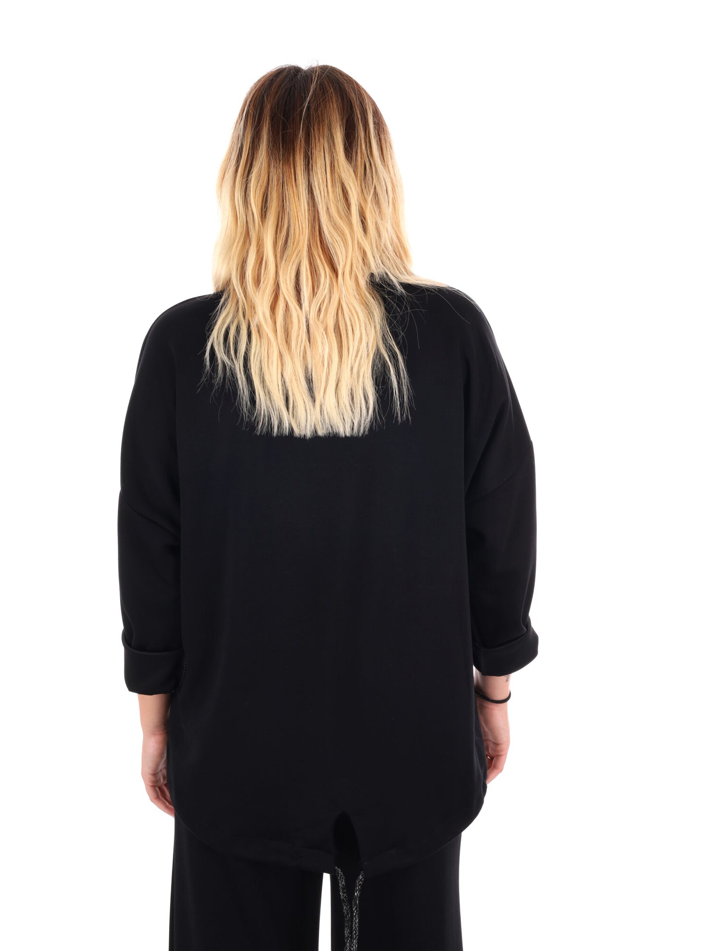 FELPA CON COULISSE MISS LOVE DA DONNA NERO