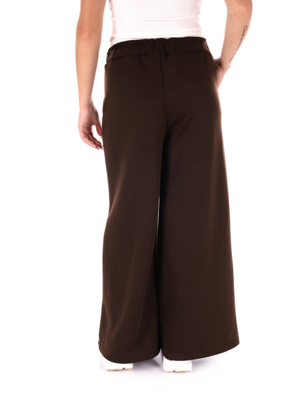 PANTAPALAZZO CON TASCHE MISS LOVE DA DONNA MARRONE