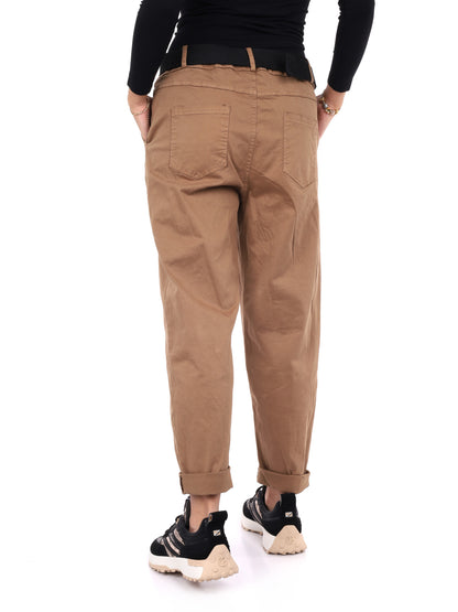 PANTALONE CARROT MISS LOVE DA DONNA CAMMELLO